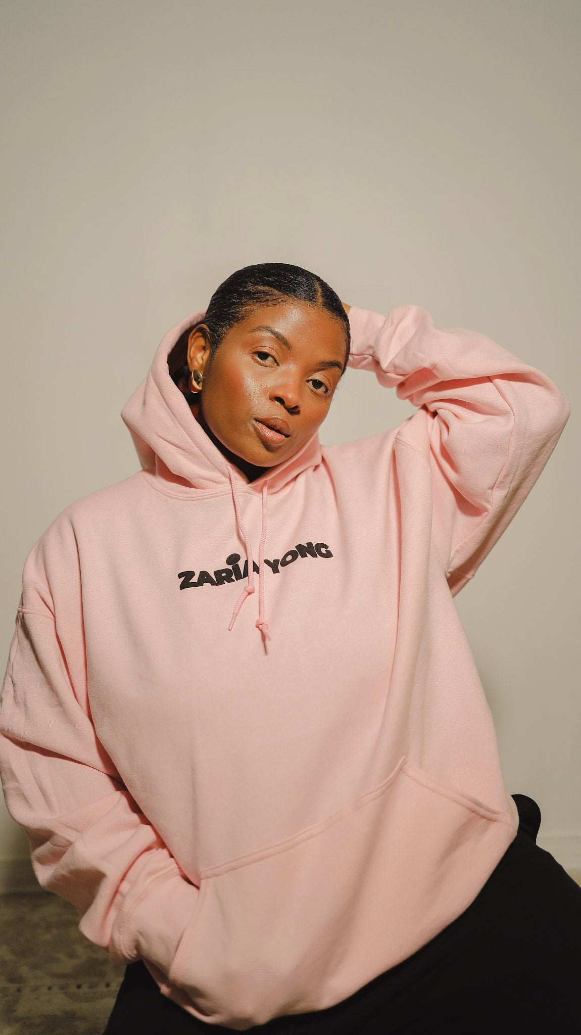 ZARIA DESIGN Heavy Blend Hoodie (IM BLESSED TO HAVE YOU ) back print Light Pink SSG