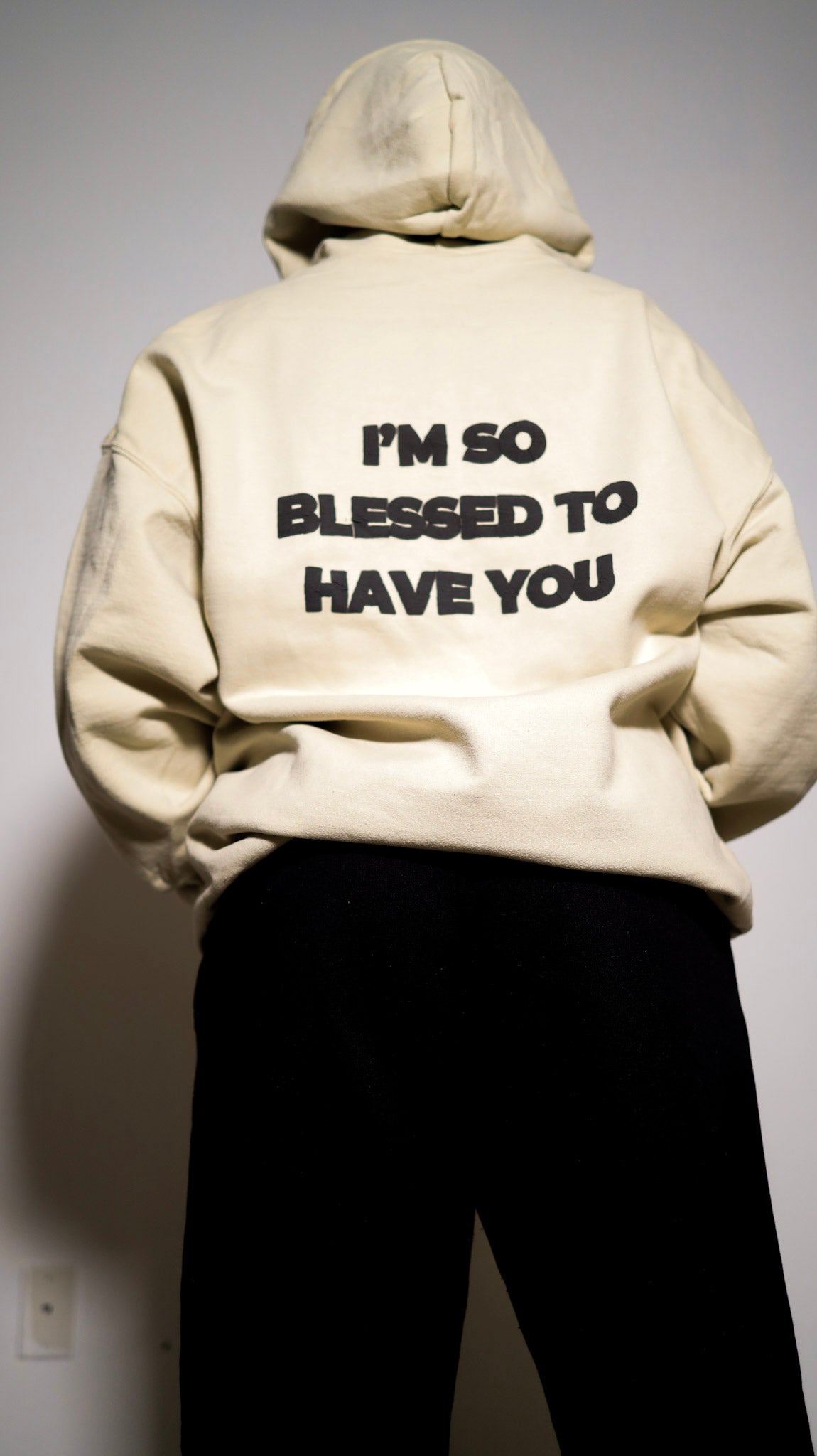 ZARIA DESIGN Heavy Blend (IM BLESSED TO HAVE YOU ) back print SAND SSG