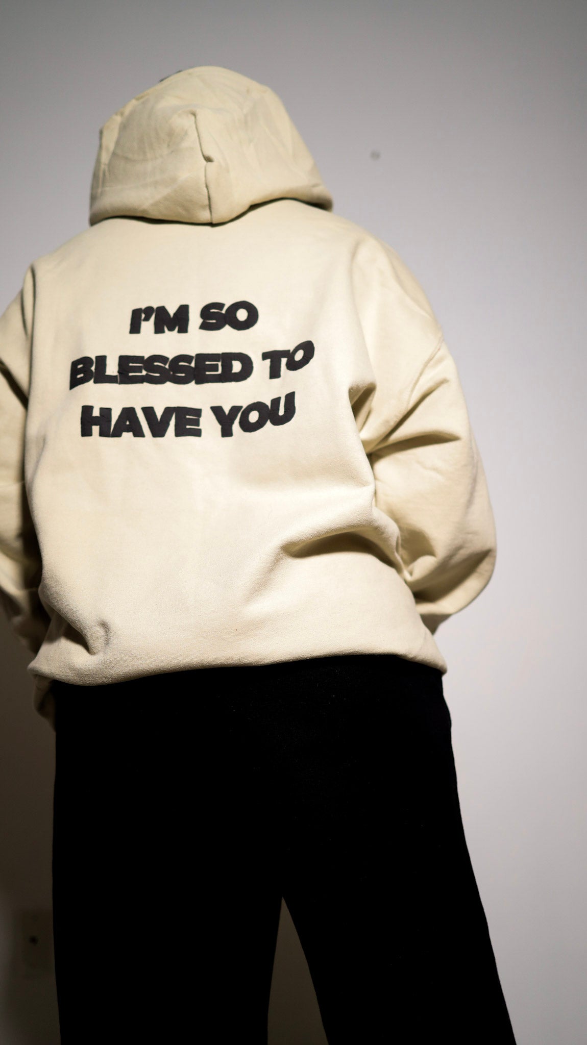 ZARIA DESIGN Heavy Blend (IM BLESSED TO HAVE YOU ) back print SAND SSG