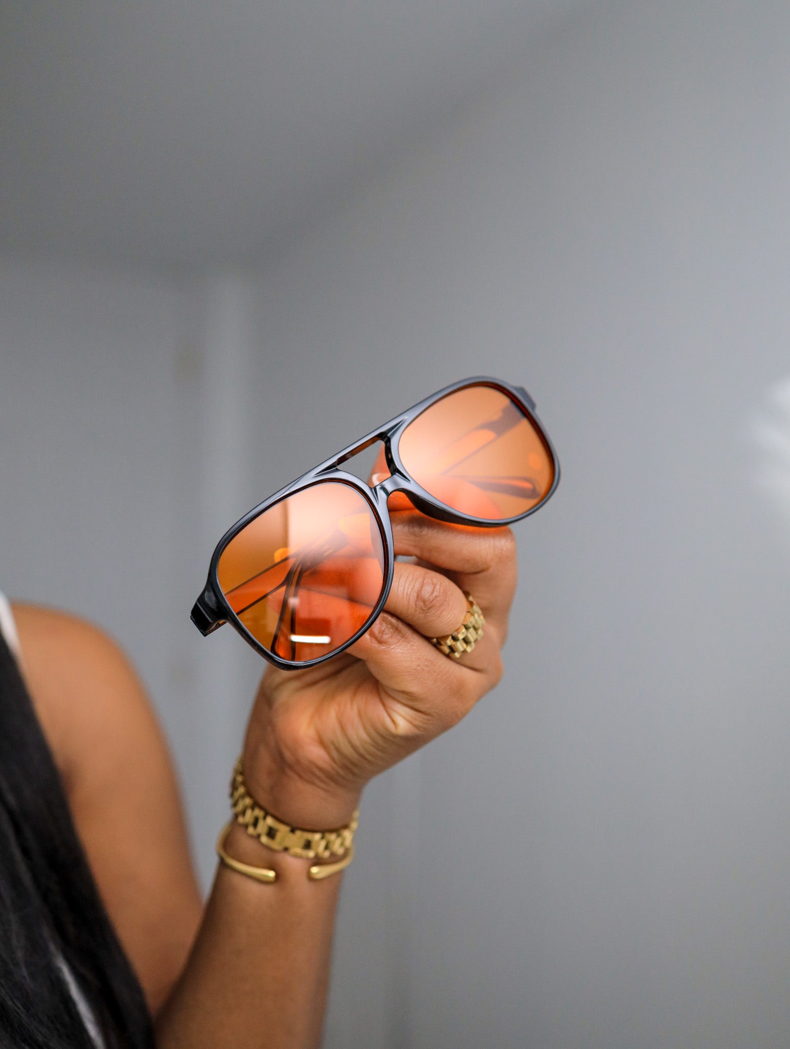 Orange Sunno Sunglasses Zaria Yong