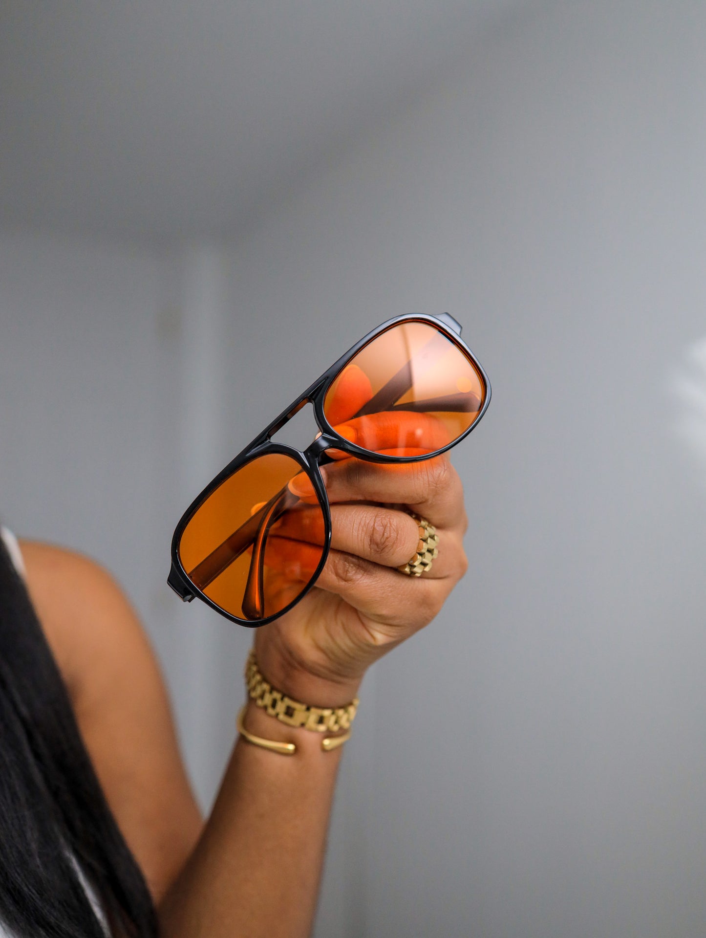 Orange Sunno Sunglasses Zaria Yong