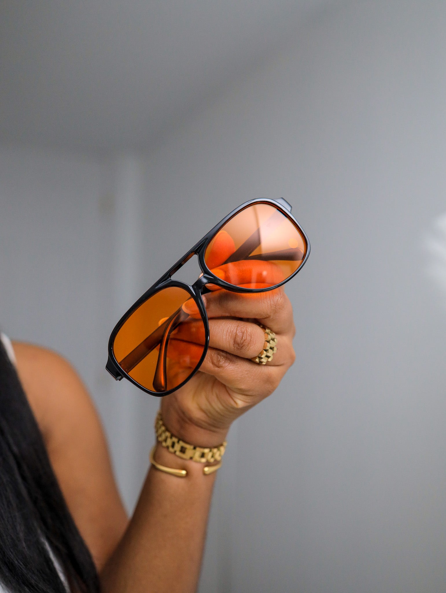 Orange Sunno Sunglasses Zaria Yong