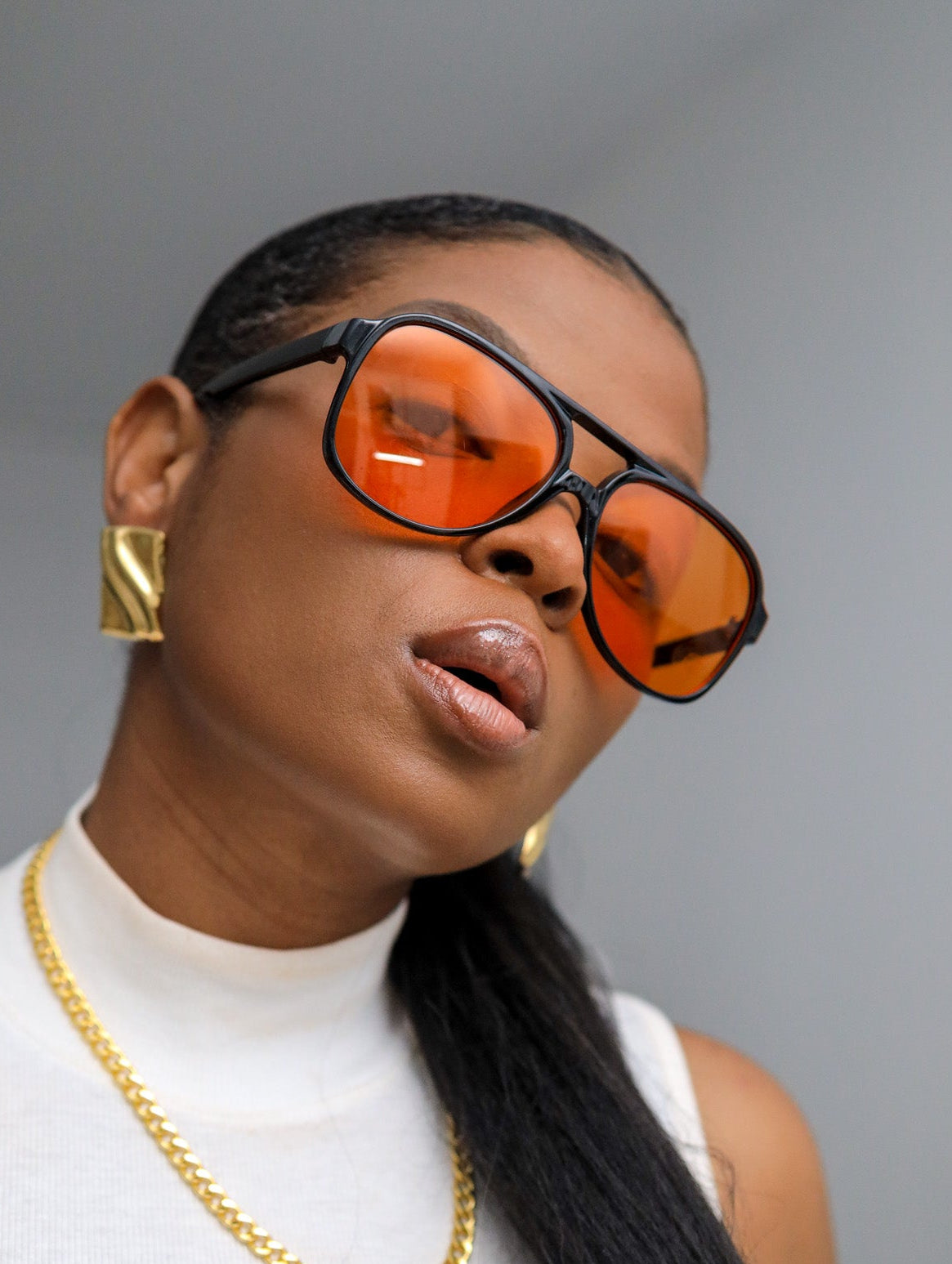 Orange Sunno Sunglasses Zaria Yong
