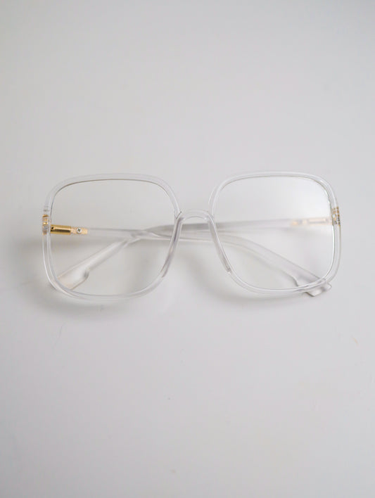Clear Oversized Dawn Sunglasses Zaria Yong