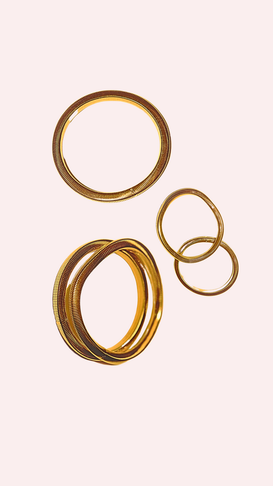 Uneven Flow Gold Ring